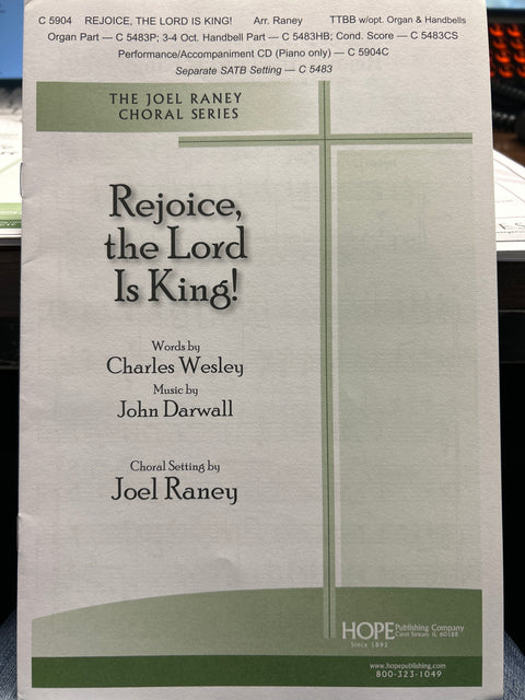Rejoice, the Lord Is King! - TTBB - Wesley / Darwall / Raney