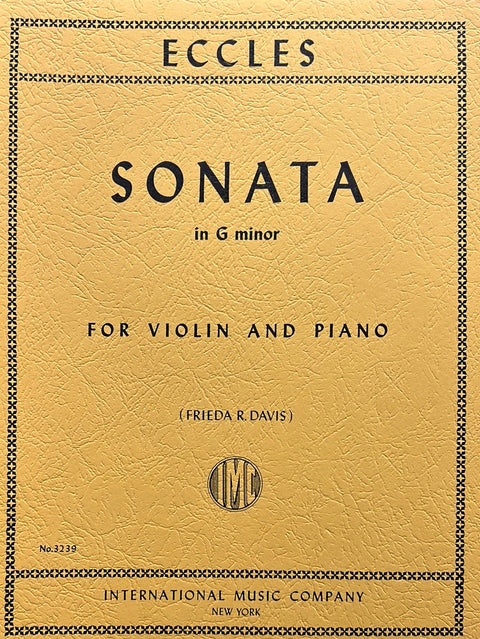 Sonata in G minor for Violin and Piano - Eccles