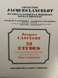 23 Etudes for Clarinet - Lancelot / Billaudot