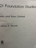 21 Foundation Studies - Alto and Bass Clarinet - Rhoads