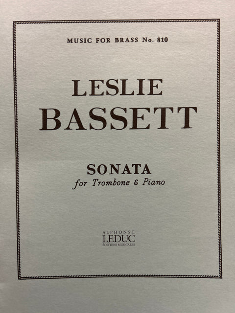 Sonata for Trombone & Piano - Bassett