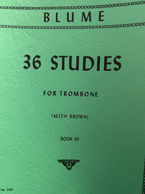 36 Studies for Trombone - Blume / Brown