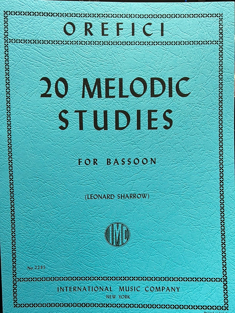 20 Melodic Studies for Bassoon - Orefici