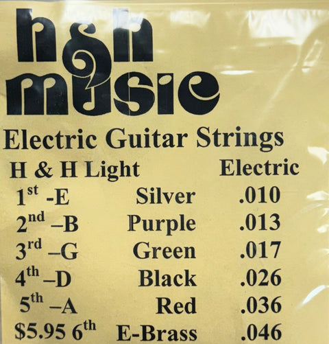 H & H Music Electric Guitar String Set