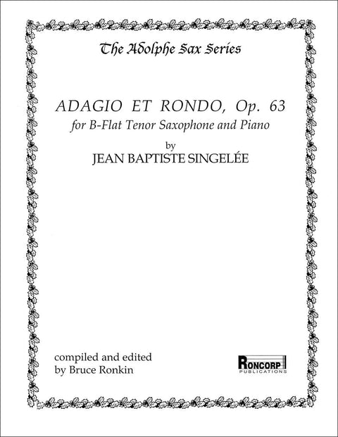 Adagio et Rondo, Op. 63 - Tenor Saxophone - Singelee/Ronkin