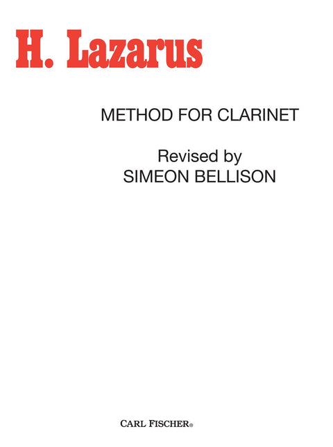 Method for Clarinet - Part II - Lazarus / Bellison