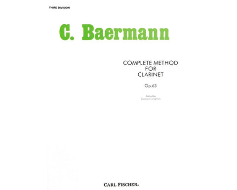 Complete Method for Clarinet, Op. 63 - Third Division - Baermann/Langenus