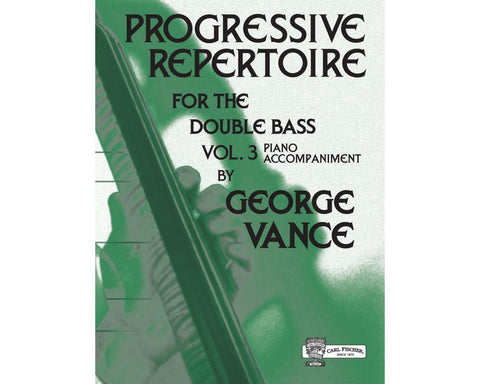 Progressive Repertoire for the Double Bass Piano Accompaniment - Vance