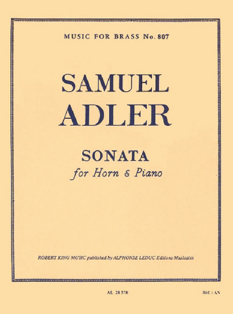 Sonata for Horn & Piano - Adler