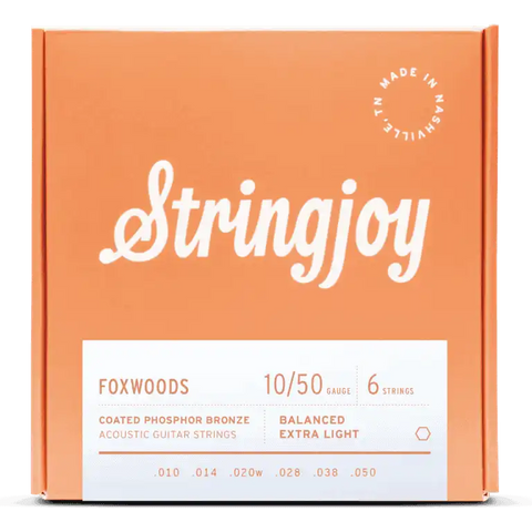 Stringjoy Foxwoods Balanced Extra Light Acoustic Guitar Strings