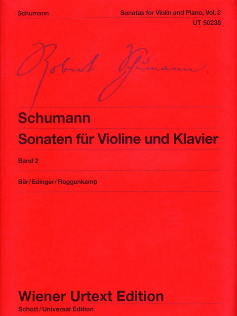 Sonatas for Violin and Piano, Vol 2 - Schumann