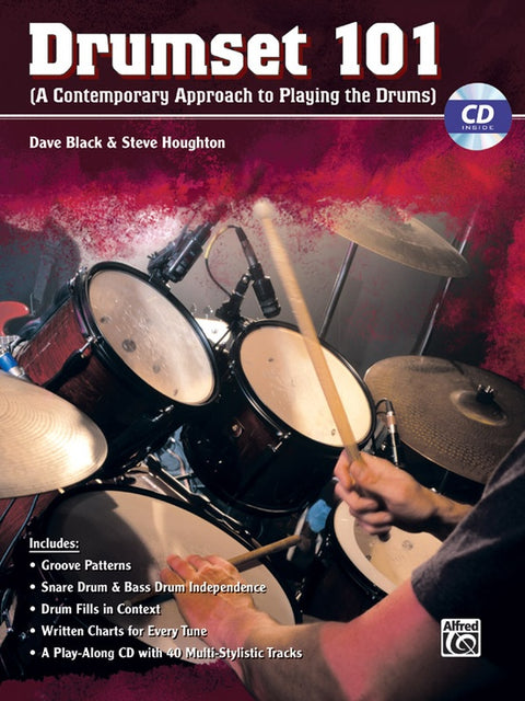 DrumSet 101 - A Contemporary Approach to Playing the Drums - With CD - Black/Houghton