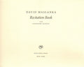 Recitation Book for Saxophone Quartet - Maslanka