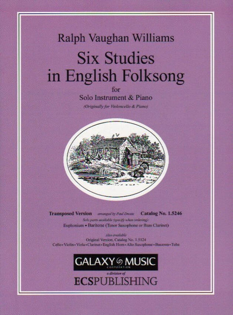 Six Studies in English Folksong - Euphonium / Baritone - Ralph Vaughan Williams / Droste
