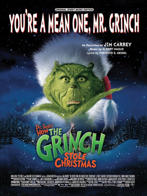 You're A Mean One, Mr. Grinch - Piano / Vocal / Guitar - Carrey / Hague / Geisel