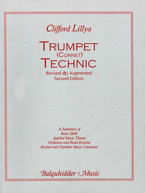 Trumpet Technic - Revised & Augmented Second Edition - Lillya