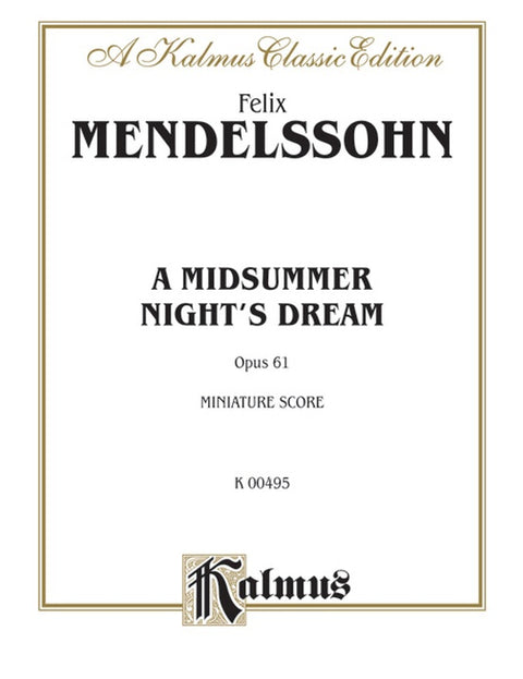 A Midsummer Night's Dream - Miniature Score - Mendelssohn