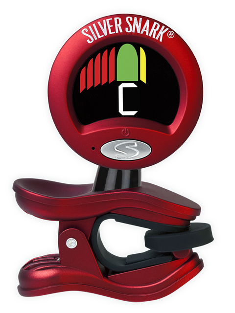 Snark Red Silver Clip On Tuner - SIL-RED