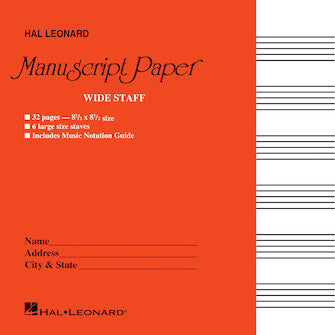 Hal Leonard Manuscript Paper - Wide Staff