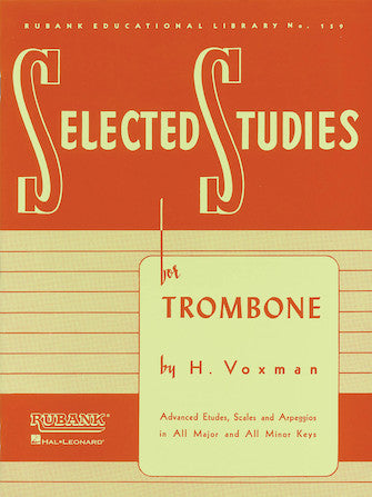 Rubank Educational Library No. 159 - Selected Studies for Trombone - Voxman