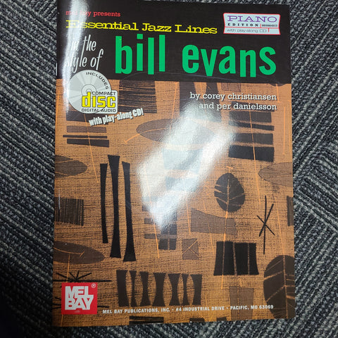 Essential Jazz Lines in the style of Bill Evans - MB99864BCD