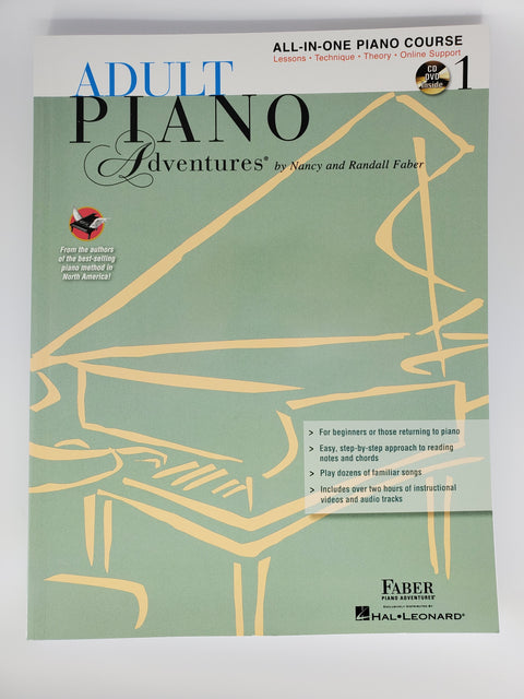 Faber - Adult Piano Adventures - All-In-One Piano Course- 1 w/CD and DVD