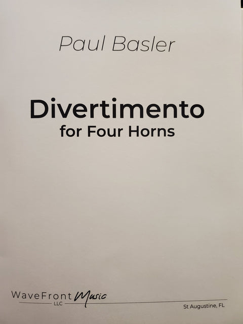 Divertimento for four horns - Paul Baseler