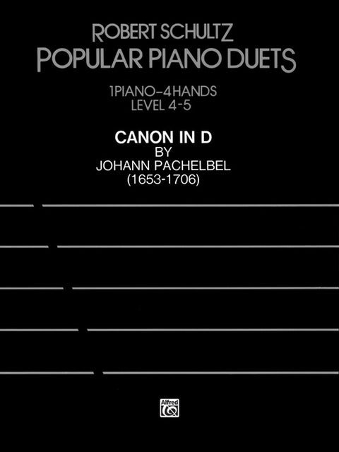 Canon in D - Piano - Pachelbel/arr. Schultz