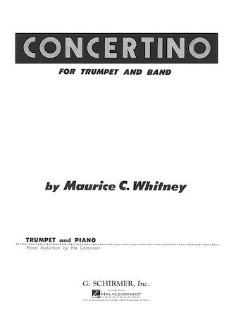 Concertino for Trumpet and Band - M. Whitney