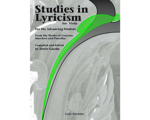 Studies in Lyricism for Viola - For the Advancing Student - From the Works of Concone/Marchesi/Panofka - Gazda