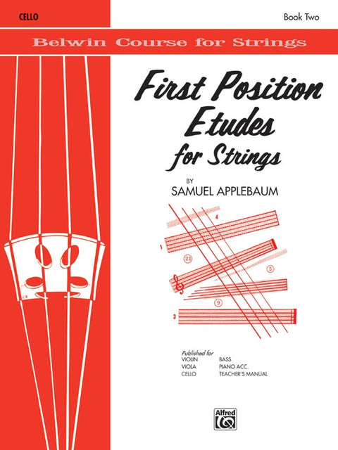 Belwin Course for Strings - Cello - First Position Etudes for Strings - Applebaum