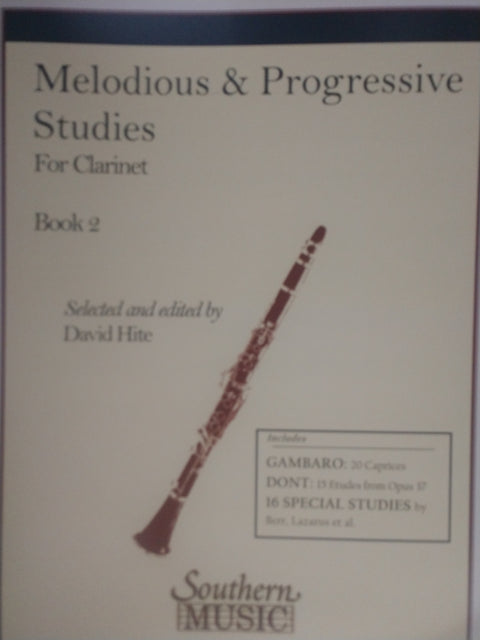 Melodious & Progressive Studies For Clarinet - Hite