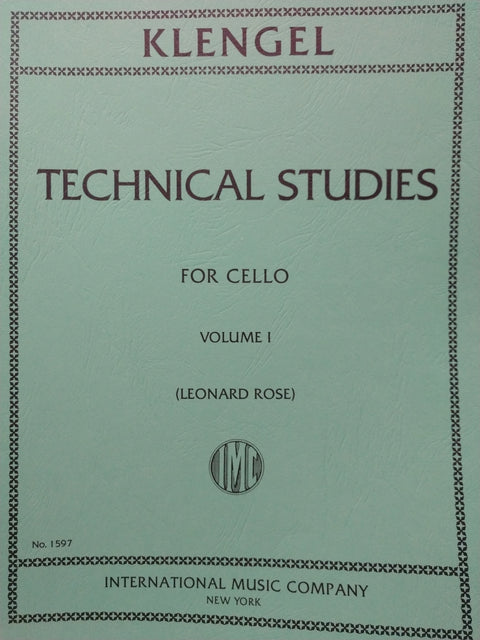 Klengel Technical Studies for Cello, Volume 1 - Rose