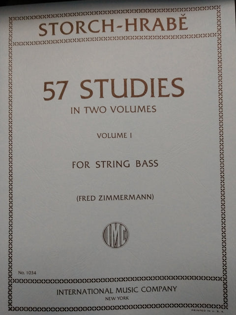 57 Studies in Two Volumes for String Bass - Volume I - Storch-Hrabe/Zimmerman