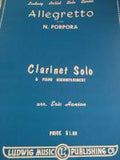 Allegretto - Clarinet Solo & Piano Accompaniment - Porpora - H & H Music