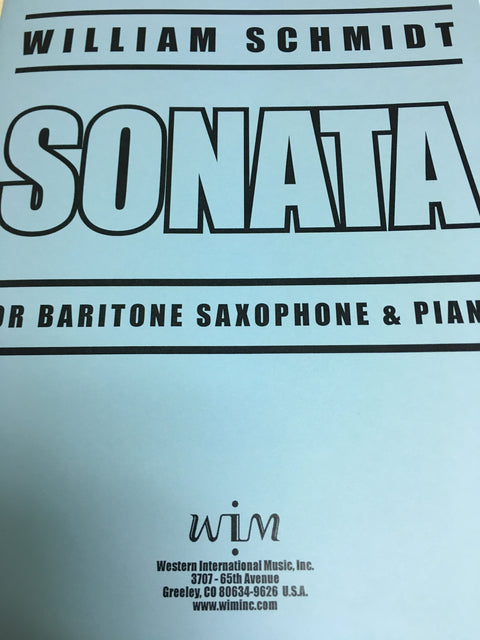 Sonata for Baritone Saxophone & Piano - Schmidt