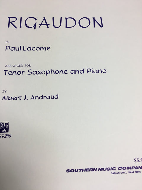 Rigaudon - Lacome/Arranged by Andraud