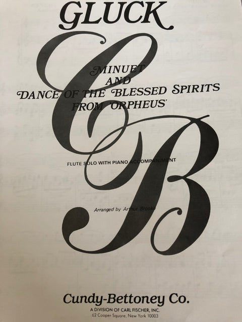 Minuet and Dance of the Blessed Spirits from 'Orpheus' - Gluck/Arr. by Brooke*