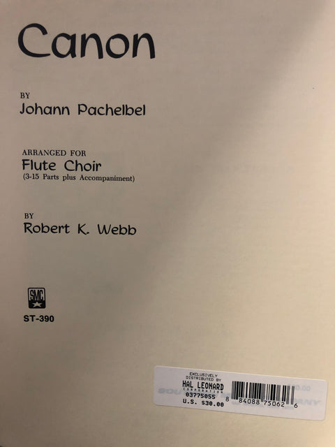 Canon - Flute Choir - Pachelbel/Webb