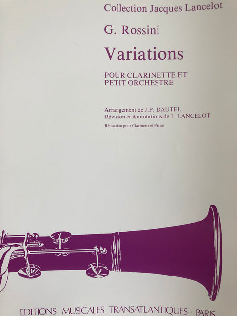 Variations - Clarinet - Rossini/Dautel/Lancelot