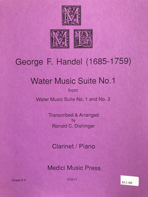 Water Music Suite No. 1 - Clarinet - Handel/Dishinger