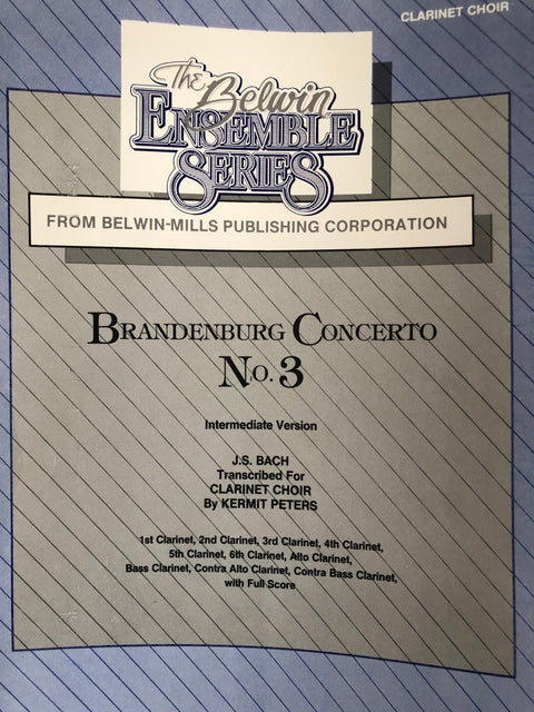 Brandenburg Concerto No. 3 - Clarinet Choir - Bach/Peters