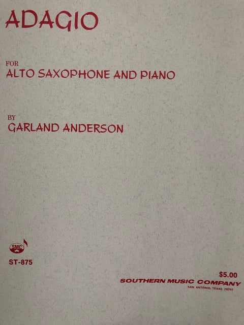 Adagio for Alto Saxophone and Piano - Anderson