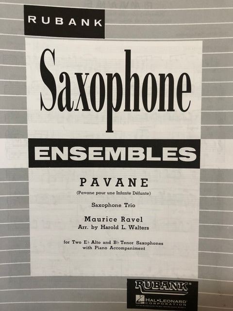 Pavane - Saxophone Trio - Ravel/Walters