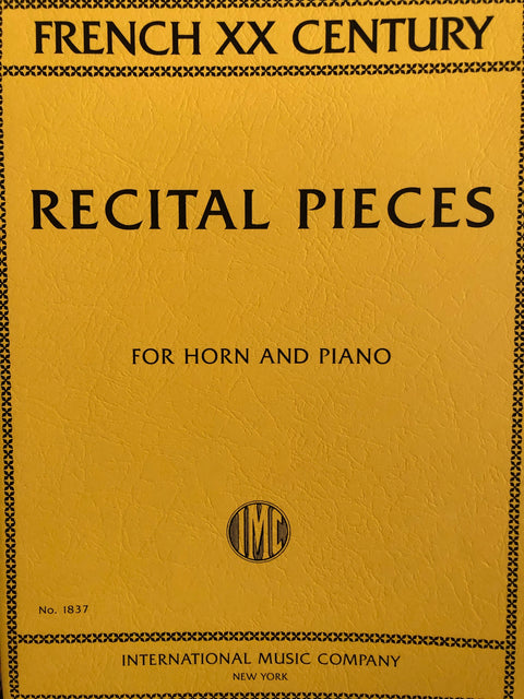 Recital Pieces - French Horn and Piano - Various Composers - International Music Company