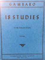 18 Studies for Bassoon - Gambaro/Kovar - H & H Music