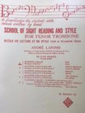 Baron Manuscript Series - To Familiarize the Student with Music Written by Hand - School of Sight Reading and Style for Tenor Trombone - Lafosse - H & H Music