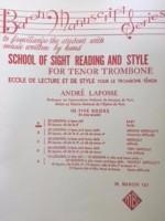 Baron Manuscript Series - To Familiarize the Student with Music Written by Hand - School of Sight Reading and Style for Tenor Trombone - Lafosse - H & H Music