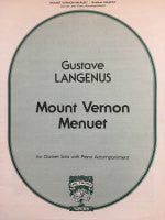 Mount Vernon Menuet - Langenus - H & H Music