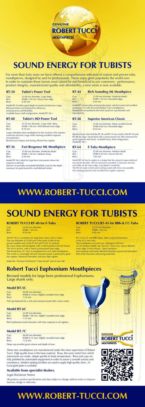 Robert Tucci (Perantucci) Tuba Mouthpieces